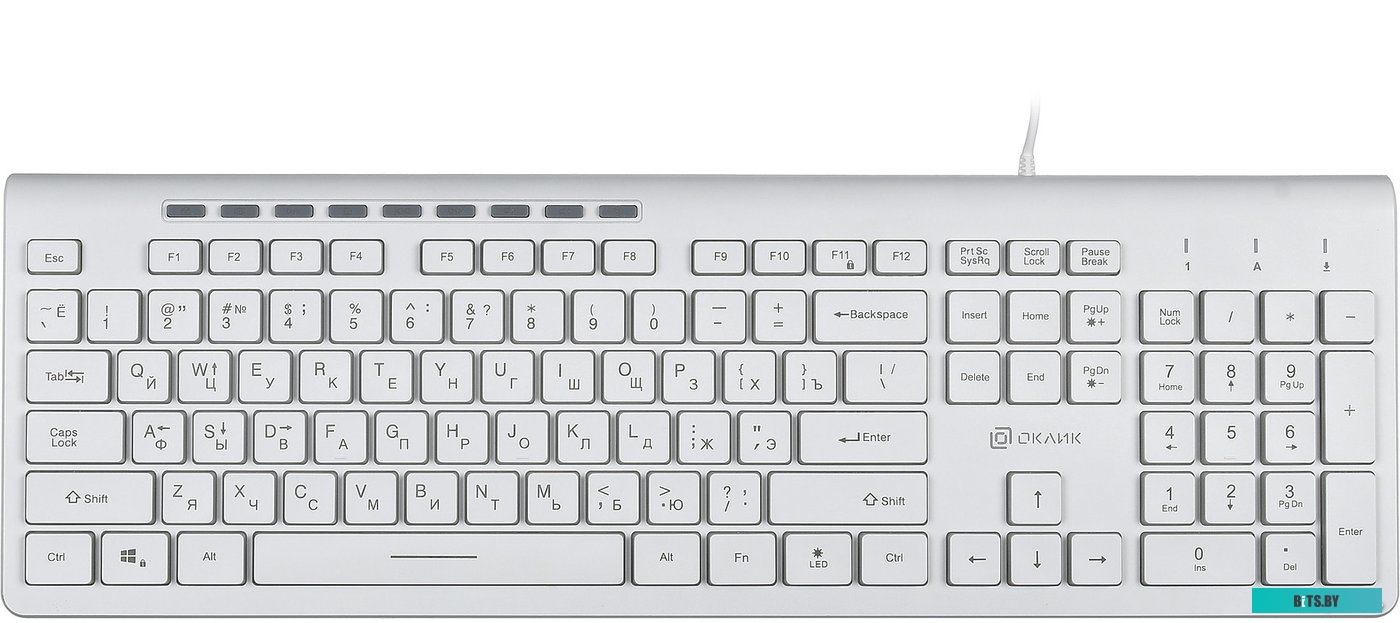 Клавиатура Oklick 490ML (белый) <1067205>