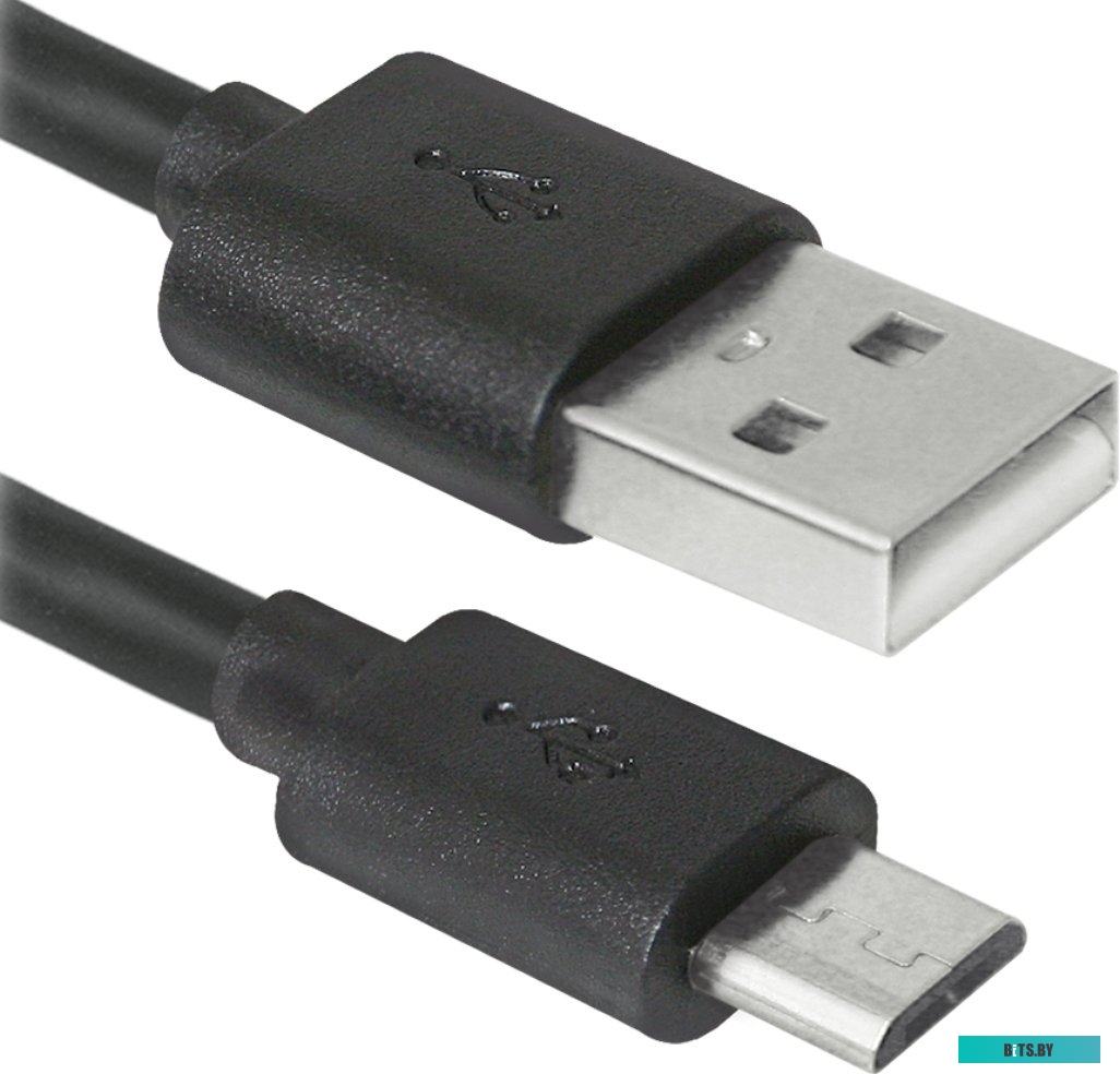87476 USB кабель Defender USB08-03BH USB2.0 черный, AM-MicroBM, 1м