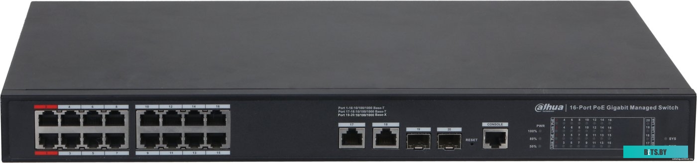Управляемый коммутатор 2-го уровня Dahua DH-S4220-16GT-240