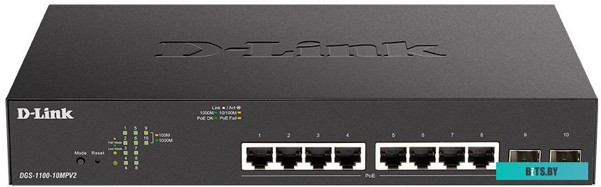 Управляемый коммутатор 2-го уровня D-Link DGS-1100-10MPV2/A3A