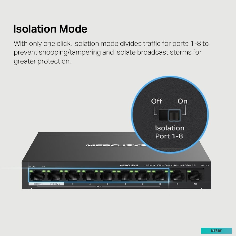Неуправляемый коммутатор Mercusys MS110P