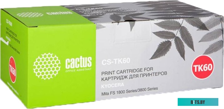 CS-TK60 Картридж лазерный Cactus CS-TK60 черный (20000стр.) для Kyocera FS-1800/3800