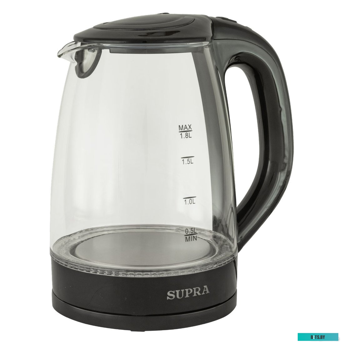 KES-1811G Чайник электрический Supra KES-1811G 1.8л. 1850Вт черный (корпус: стекло)