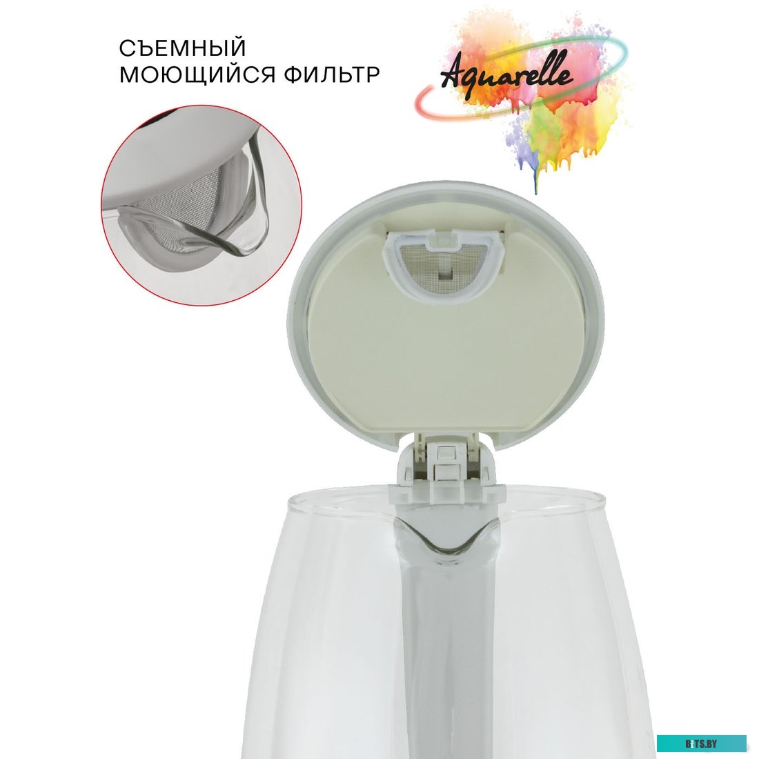 KES-1812G Чайник электрический Supra KES-1812G 1.8л. 1850Вт белый (корпус: стекло)