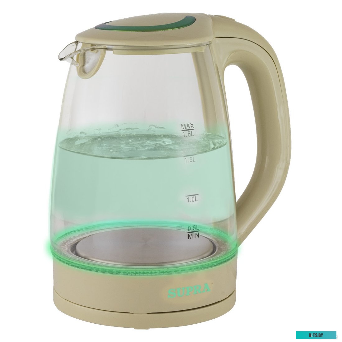 KES-1810G Чайник электрический Supra KES-1810G 1.8л. 1850Вт бежевый (корпус: стекло)