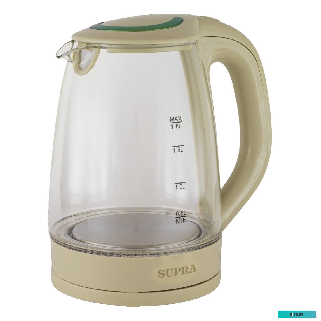 KES-1810G Чайник электрический Supra KES-1810G 1.8л. 1850Вт бежевый (корпус: стекло)