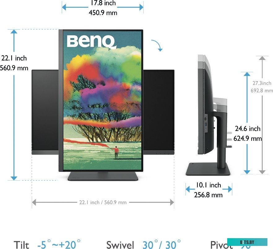 9H.LKDLA.TBE Монитор 27" BenQ PD2705U 