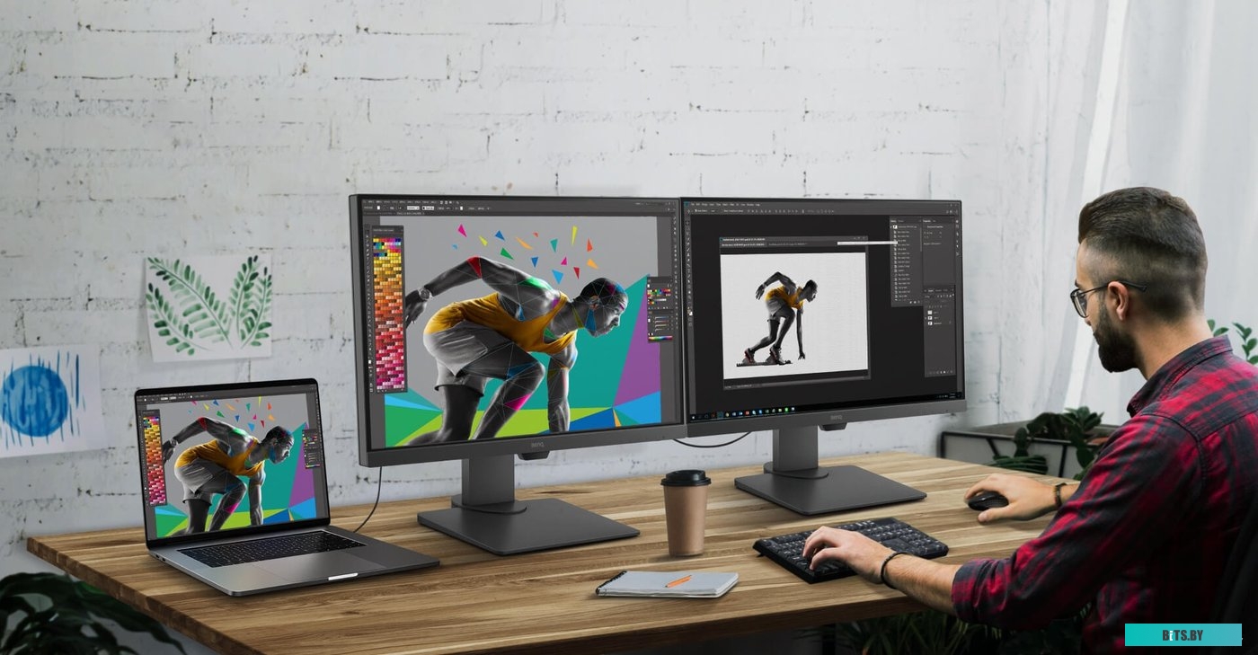 BENQ 27" PD2705Q IPS LED 2560x1440 60Hz 5ms 16:9 250cd/m2 1000:1 12M:1 178/178 HDMI DP USB 3.1 USB Type-C Speaker 2W*2 HAS Pivot Swivel Tilt Flicker-f