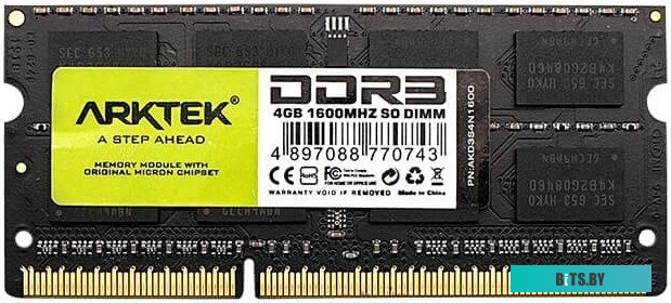 AKD3S4N1600 Память soDDR3 4Gb AKD3S4N1600 ARKTEK 1600 PC-12800 1.35V