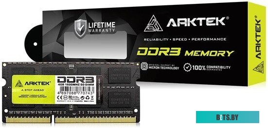 AKD3S4N1600 Память soDDR3 4Gb AKD3S4N1600 ARKTEK 1600 PC-12800 1.35V