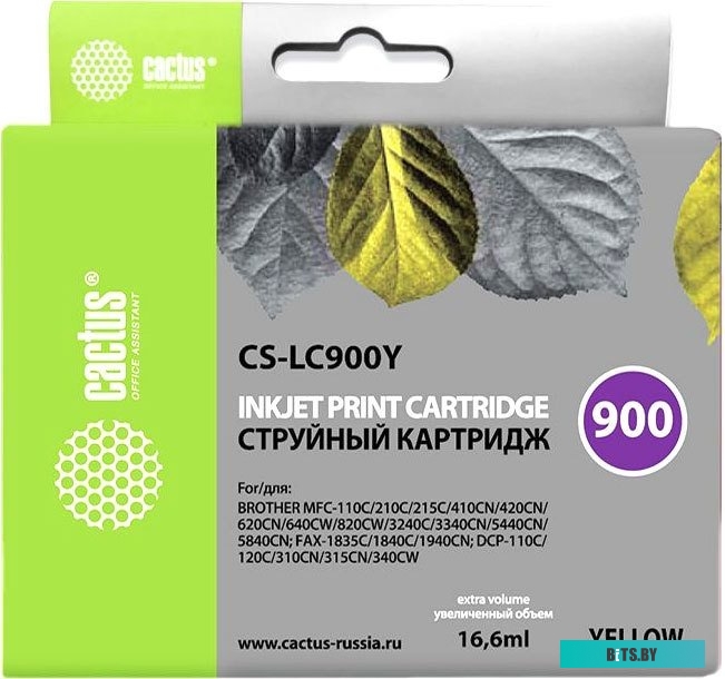 Картридж Cactus CS-LC900Y (аналог Brother LC900Y)