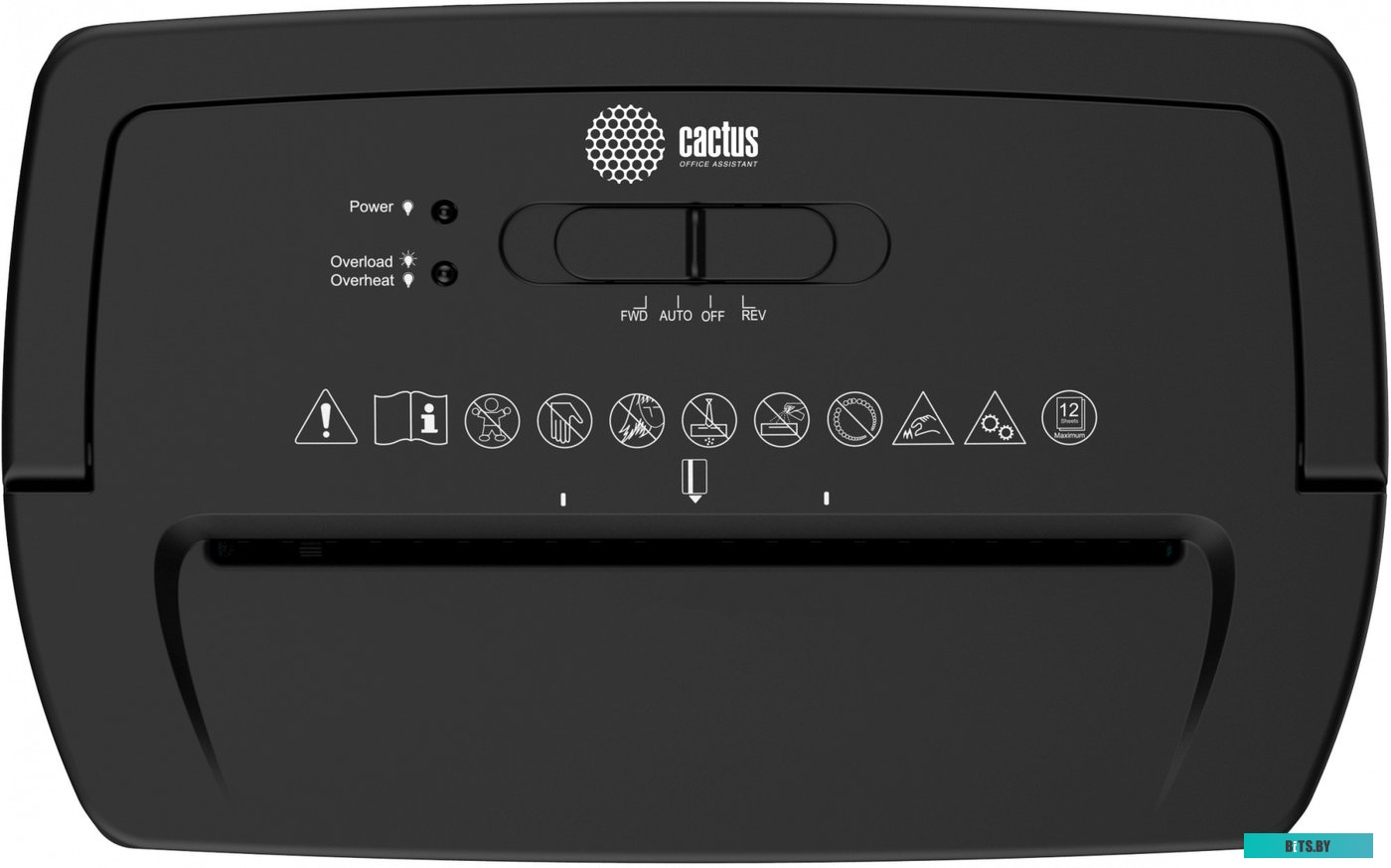 CS-SH-12-21-5X20 Шредер Cactus CS-SH-12-21-5X20 (секр.P-4) перекрестный 12лист. 21лтр. скрепки скобы пл.карты