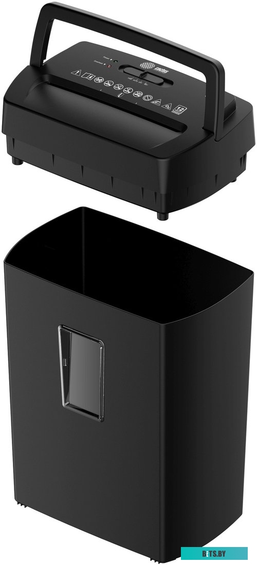 CS-SH-12-21-5X20 Шредер Cactus CS-SH-12-21-5X20 (секр.P-4) перекрестный 12лист. 21лтр. скрепки скобы пл.карты
