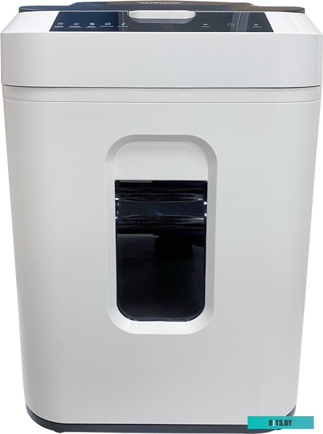 OK3812AS150 Шредер Office Kit SA150 3,8x12 белый/черный с автоподачей (секр.P-4) фрагменты 14лист. 35лтр. скрепки скобы пл.карты