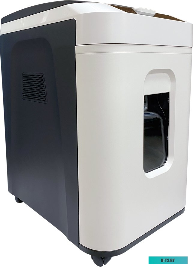 OK3812AS150 Шредер Office Kit SA150 3,8x12 белый/черный с автоподачей (секр.P-4) фрагменты 14лист. 35лтр. скрепки скобы пл.карты