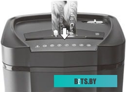 OK0412S142 Шредер Office Kit S142 черный (секр.P-4) фрагменты 15лист. 19лтр. скрепки скобы пл.карты CD