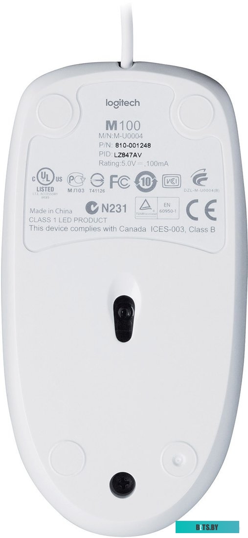 Мышь Logitech M100 (белый) [910-005004]
