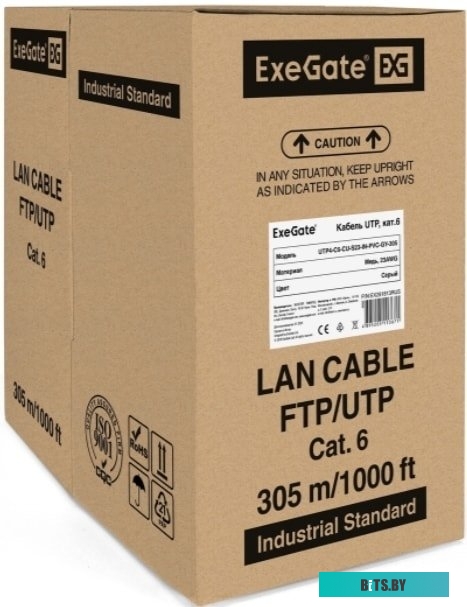 Кабель ExeGate UTP4-C6-CU-S23-IN-PVC-GY-305 UTP <EX281813RUS>