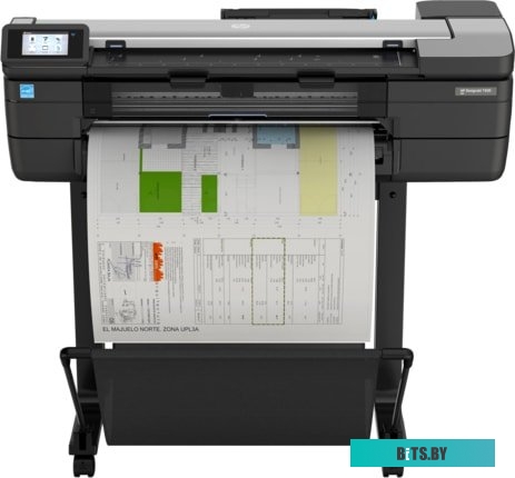 F9A28D#B19 Широкоформатный принтер HP DesignJetT830 MFP (p/s/c, 24",4color,2400x1200dpi,1Gb,26sppA1,USB for Flash/GigEth/Wi-Fi,stand,mediabin,rollfeed