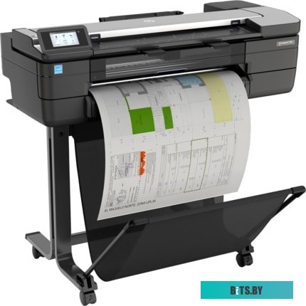 F9A28D#B19 Широкоформатный принтер HP DesignJetT830 MFP (p/s/c, 24",4color,2400x1200dpi,1Gb,26sppA1,USB for Flash/GigEth/Wi-Fi,stand,mediabin,rollfeed