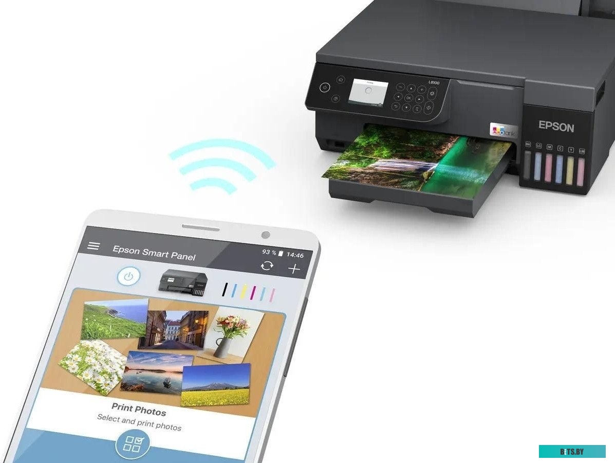 МФУ струйный Epson EcoTank L8100 (C11CK94***) A4 черный C11CK94***