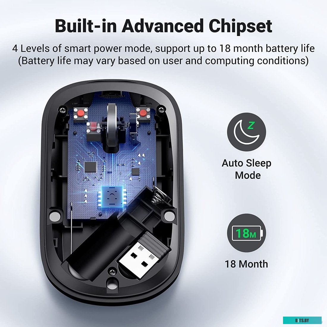 Мышь компьютерная беспроводная UGREEN MU001-90372