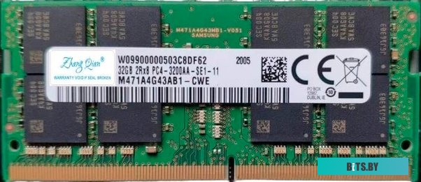 Модуль памяти Samsung 32GB DDR4 SO-DIMM PC4-25600 M471A4G43BB1-CWE