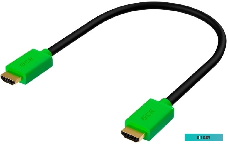 GCR-HM421-0.3m Greenconnect Кабель 0.3m HDMI версия 2.0, HDR 4:2:2, Ultra HD, 4K 60 fps 60Hz/5K*30Hz, 3D, AUDIO, 18.0 Гбит/с, 28/28 AWG, OD7.3mm, трой