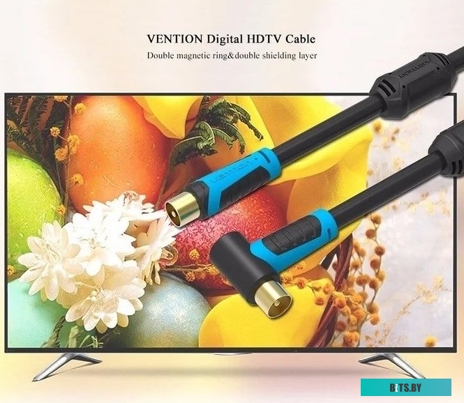 Кабель Vention TV - TV (1 м, черный) <VAV-A02-B100>