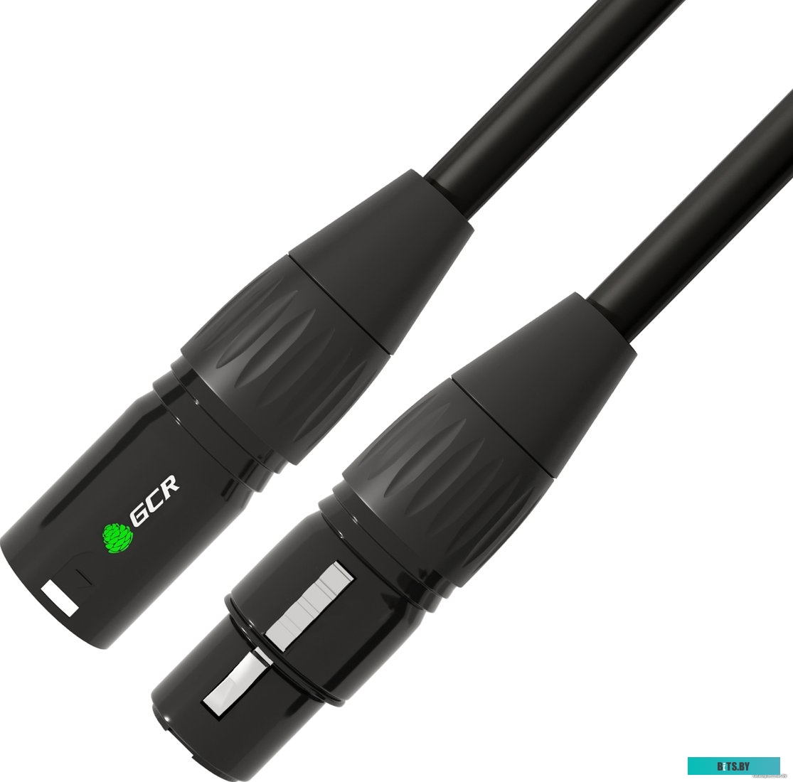 GCR-53375 GCR Кабель 10.0m микрофонный XLR M / XLR F , черный, AL case черный, GCR-53375