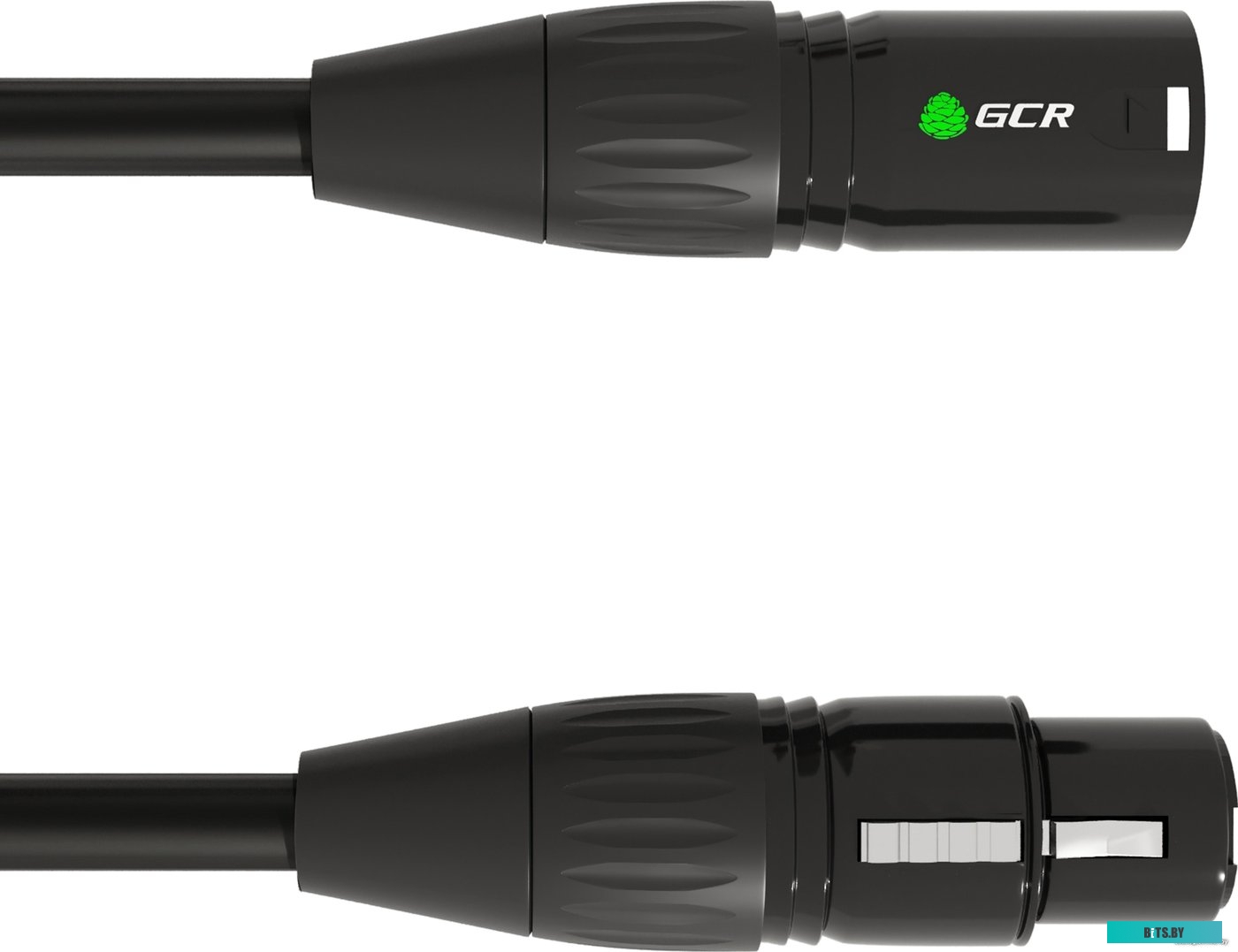 GCR-53375 GCR Кабель 10.0m микрофонный XLR M / XLR F , черный, AL case черный, GCR-53375