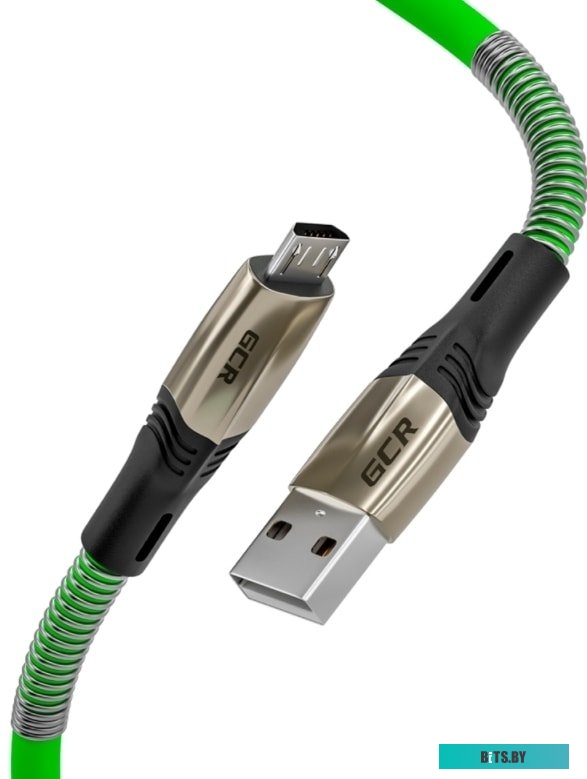 GCR-52217 GCR Кабель 1.2m MicroUSB series MERCEDES & SPRING, WHITE, для зарядки, NO Sync data, 22 AWG, GCR-52217