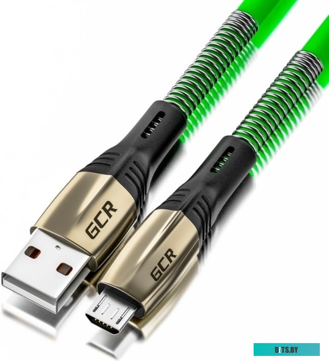 GCR-52217 GCR Кабель 1.2m MicroUSB series MERCEDES & SPRING, WHITE, для зарядки, NO Sync data, 22 AWG, GCR-52217
