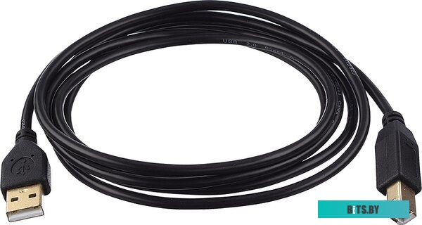 Кабель GoPower USB A (m)-USB B (m) 1.8м ПВХ черный 00-00027492