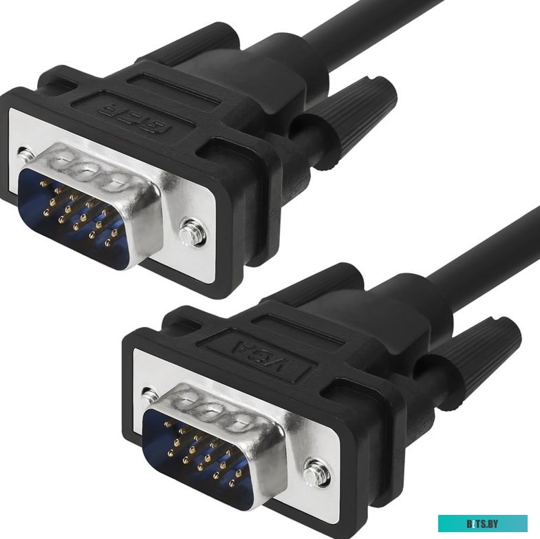 GCR-50563 Greenconnect Кабель SVGA 3.0m чёрный, ферритовые кольца, OD8.0mm, 15M / 15M Premium, 28/28 AWG, двойной экран, GCR-50563