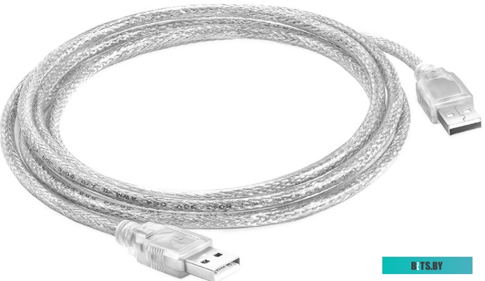 GCR-UM3M-BB2S-1.8m Greenconnect Кабель 1.8m USB 2.0, AM/AM, прозрачный, 28/28 AWG, экран, армированный, морозостойкий, GCR-UM3M-BB2S-1.8m