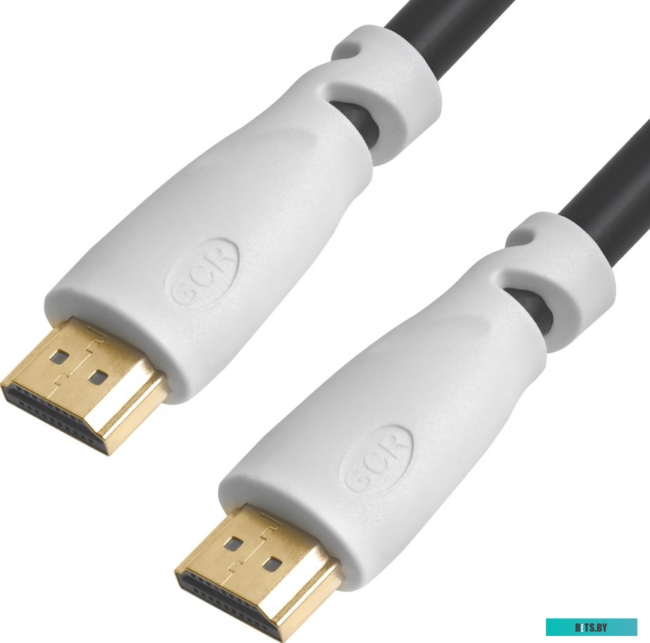 GCR-51191 GCR Кабель Premium 3.0m HDMI версия 2.0, HDR, Ultra HD 4K60 Hz/ 5K30Hz, 3D, Ethernet 18.0 Гбит/с, OD8.0mm, 28/26 AWG, черный, белые коннекто