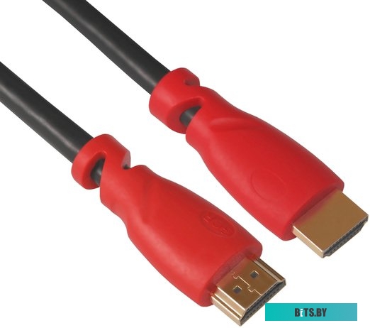 GCR-HM350-1.5m GCR Кабель 1.5m HDMI версия 1.4, черный, красные коннекторы, OD7.3mm, 30/30 AWG, позолоченные контакты, Ethernet 10.2 Гбит/с, 3D, 4K GC