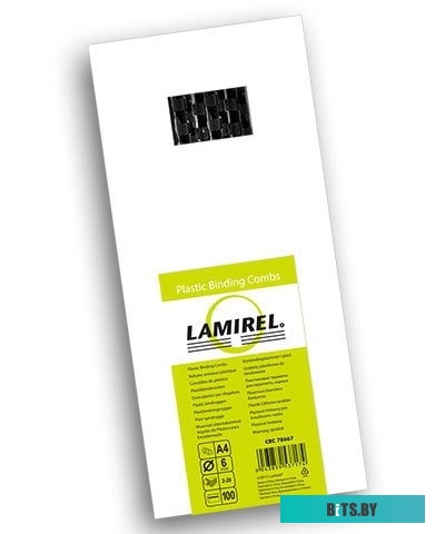 Пластиковая пружина для переплета Lamirel 6 мм 100 шт (черный) LA-78667