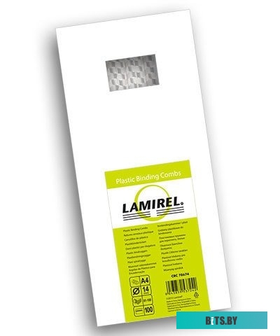 Пластиковая пружина для переплета Lamirel 14 мм  100 шт (белый) LA-78674