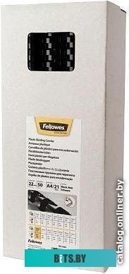 Пластиковая пружина для переплета Fellowes 22 мм 50 шт шаг 14.28, 21 кольцо (черный) FS-53481