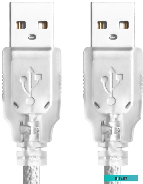 GCR-UM3M-BB2S-0.75m Greenconnect Кабель 0.75m USB 2.0, AM/AM, прозрачный, 28/28 AWG, экран, армированный, морозостойкий, GCR-UM3M-BB2S-0.75m