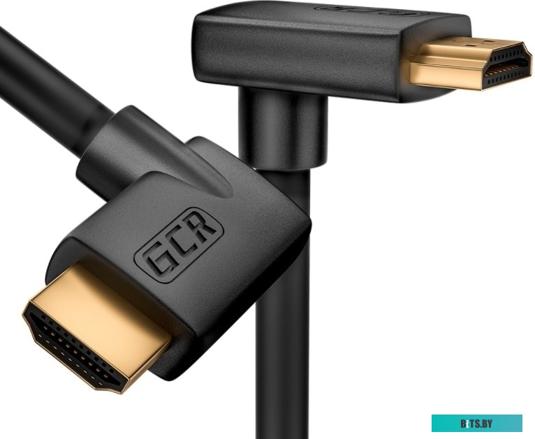 GCR-52315 GCR Кабель 1.0m HDMI 2.0, M правый угол /M верхний угол, черный, HDR 4:2:2, Ultra HD, 4K 60 fps 60Hz/5K*30Hz, 3D, AUDIO, 18.0 Гбит/с, 28/28 