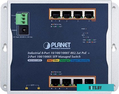 Управляемый коммутатор 2-го уровня PLANET WGS-4215-8P2S