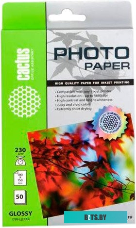 Фотобумага CACTUS Глянцевая 10х15 230 г/м2 50 листов (CS-GA623050)