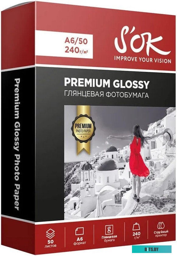 Фотобумага S'OK RC Glossy Premium SA6240050G