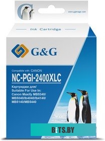 NC-PGI-2400XLC Картридж струйный G&G NC-PGI-2400XLC PGI-2400XL С голубой (20.4мл) для Canon MAXIFY iB4040/ МВ5040/ МВ5340