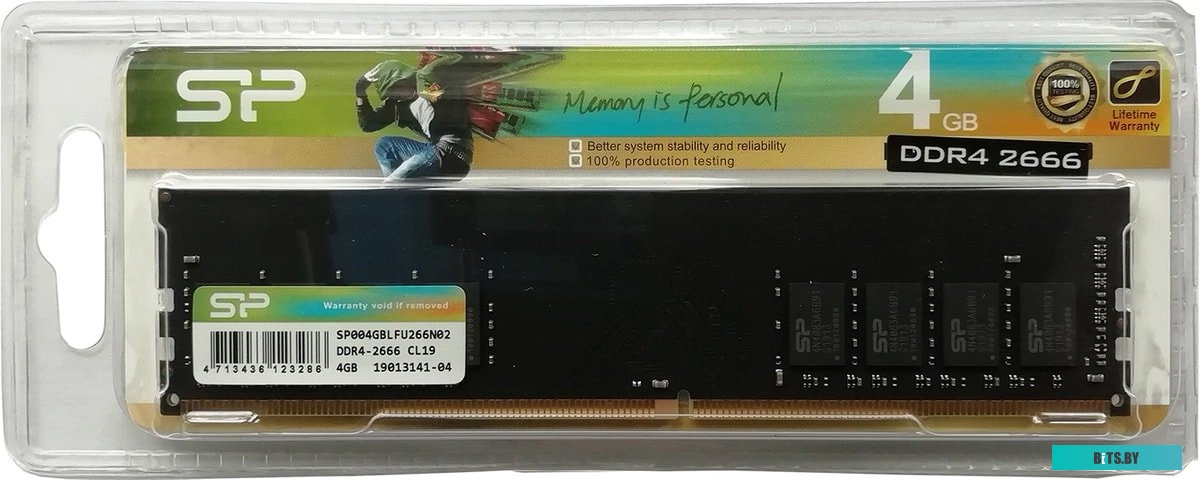 Модуль памяти Silicon Power 4GB DDR4 PC4-21300 SP004GBLFU266N02