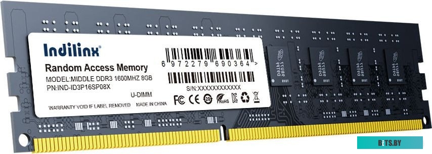 Оперативная память Indilinx 8ГБ DDR3 1600 МГц IND-ID3P16SP08X