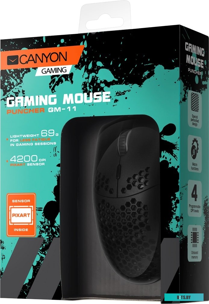 Мышь Canyon Puncher GM-11 (черный) <CND-SGM11B>